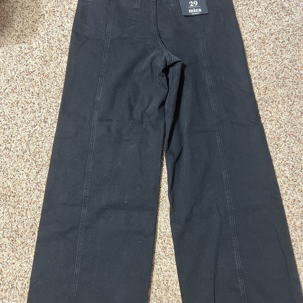 High-Rise Black Women's Jeans with Wide Leg